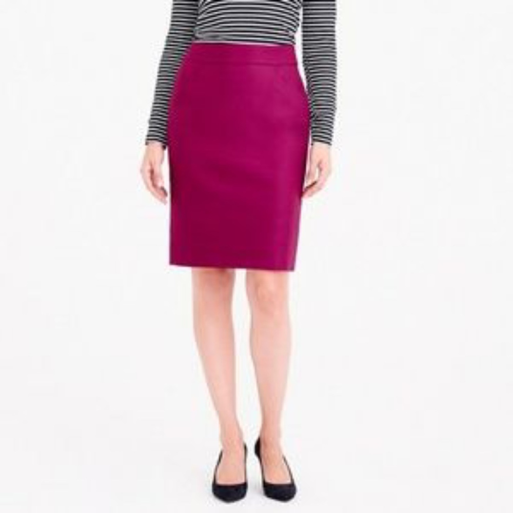 J. Crew Factory Pencil Skirt Dark Pink 00